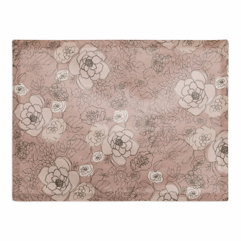 Cotton No Pattern Rectangle Placemat, Pink