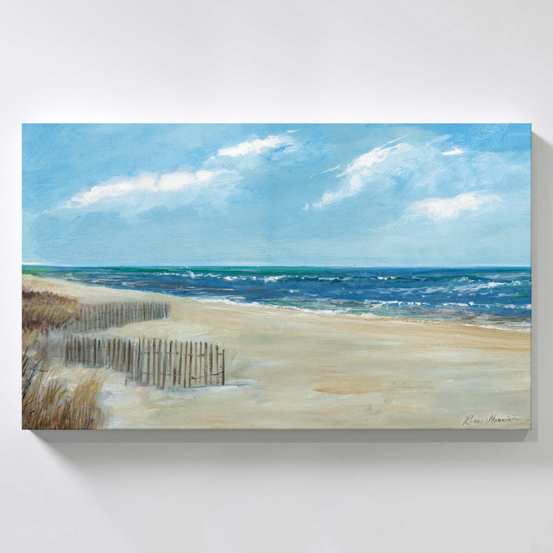 "Beach Fences" by Ruane Manning Print on Canvas, H 36 po x l 60 po x P 1,5 po