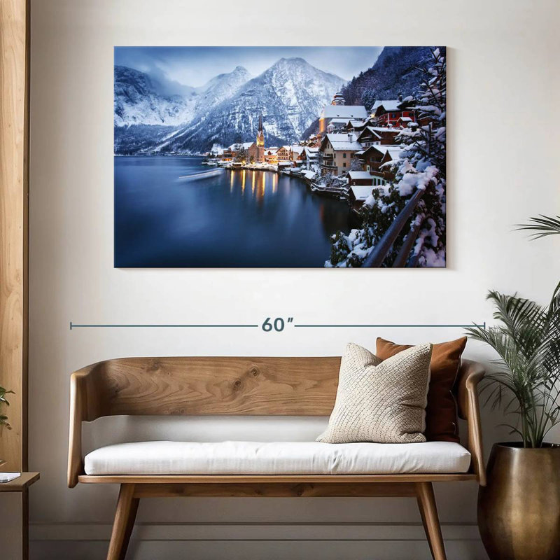 Ravi Wintry Hallstatt, 32" H x 48" W