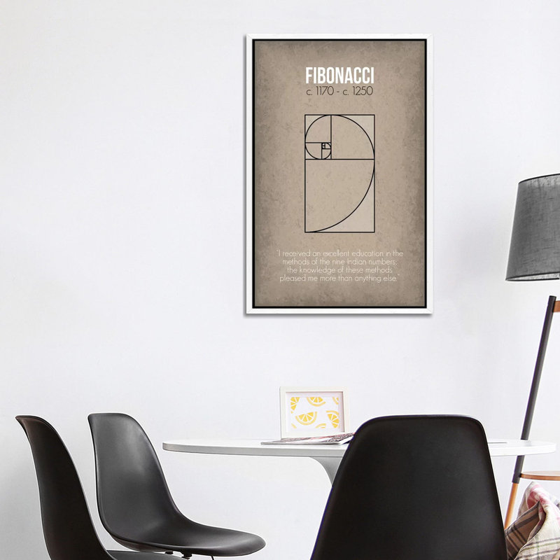 Fibonacci by GetYourNerdOn - Print on Canvas, White Framed, 152.5 cm H x 101.5 cm W
