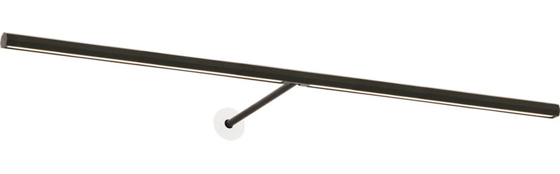 Plural Faceted Picture Light, Bronze, 0.7" H x 30" W x 8.9" D, 20.8