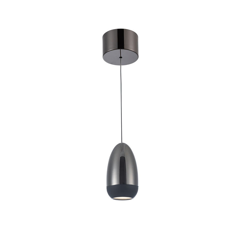 Luminaire suspendu à 1 lumière Royal Pearl, Métal industriel