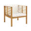 4 Seater Acacia Garden Sofa Set Light Wood with White Mathilda