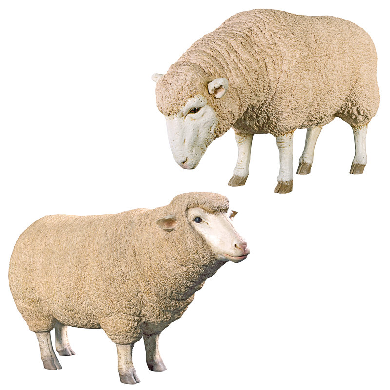 Merino Ewe Life Size Sheep Statue