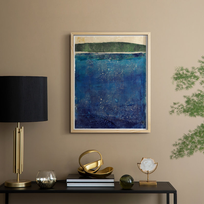 «Island Escape II», reproduction encadrée - bois massif, Naturel, H 11 po x l 9 po