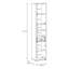 Hadiya Minimalistic tall bathroom cabinet with 2 doors, 1 drawer and open shelving, engineered wood, 39.8 cm W x 191.9 cm H x 34.9 cm D-131506311