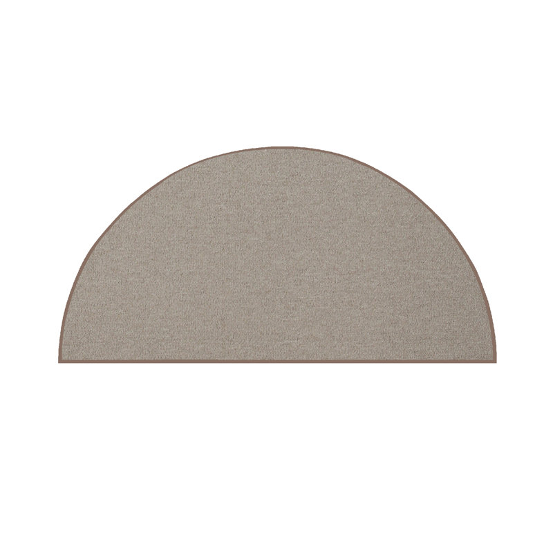 Tapis de couleur unie pour l'intérieur et l'extérieur commercial Furnish my Place, Demi-cercle 6 pi x 12 pi