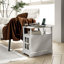 Table de bout avec station de charge, table d'appoint étroite avec prises USB, petite table avec tablette de rangement cachée pour le salon-201250174