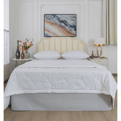 Jupe de lit matelassée 14 "Grid
