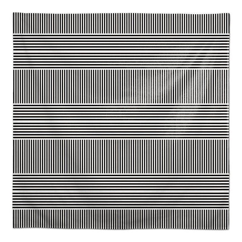 Shameka Striped Square Tablecloth, Black