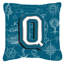 Monogramme initiale mer Doodles intérieur/extérieur Throw Pillow-14982901-14982880