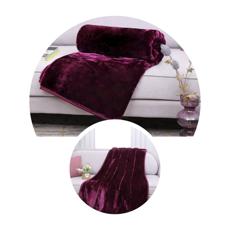 Tascherau Throw, Purple, W200 x L240cm