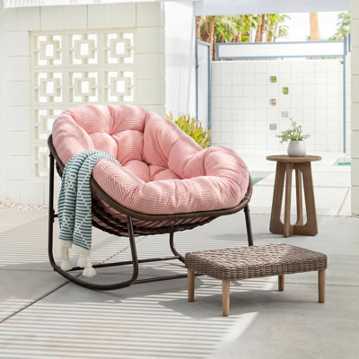 Fauteuil Papasan berçant surdimensionné pour patio