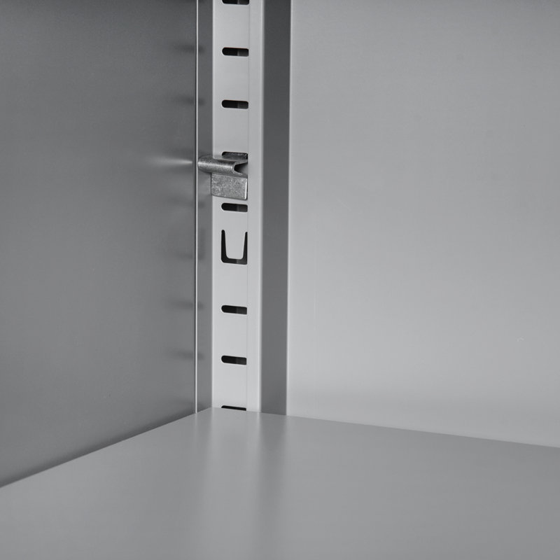 Akers 2 -Door 3 -Shelf, Grey
