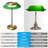 Sacci Dimmable Table Lamps, Green Glass LED Banker’s Lamp with Antique Brass Body