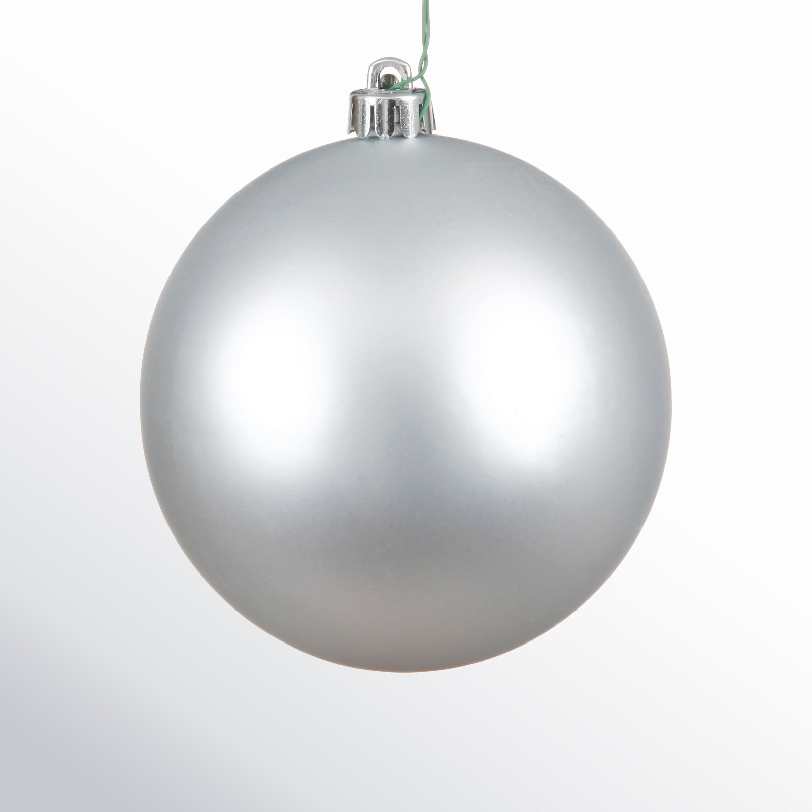 The Holiday Aisle® 3" Shatterproof Bauble, 2.75" H x 2.75" W x 2.75" D, Silver
