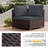 8-Piece Rattan Patio Conversation Set with Cushions and 56-Inch Outdoor Fire Pit Table-1082927426