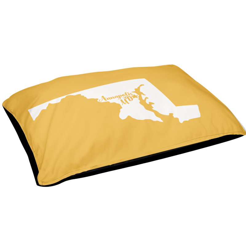Coussin pour chien d’extérieur maryland annapolis, Petit (l 28 po x P 18 po x H 6 po), Jaune
