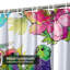 Rideau de douche perroquet à motif d'aquarelle avec 12 crochets-754980567