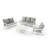 Hips All Garden With Cushion, White/Grey, Color-Stay Wood Grain White/Grey Poolside Armchair Soft Cushions, Texture And Color Stay