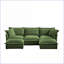 Housse pour canapé de salon en forme de U modulaire 3 places en chenille pour salon | Vert sauge | Chenille