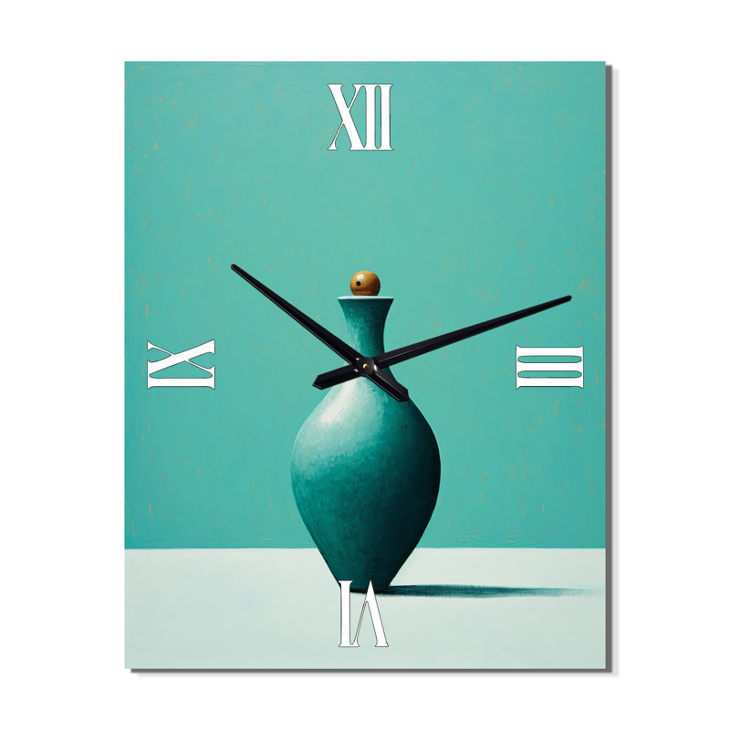 Horloge murale surdimensionnée turquoise Tenpin, Très grand