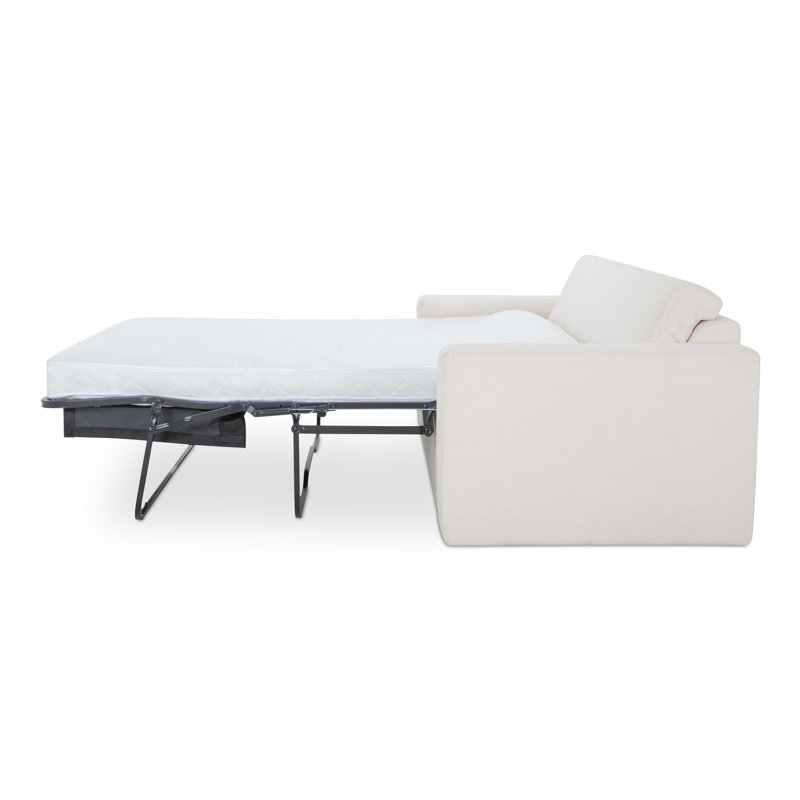 Kiran Sleeper Sofa, White Velvet