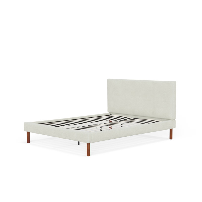 Aislyn Upholstered Platform Bed, California King, Ivory