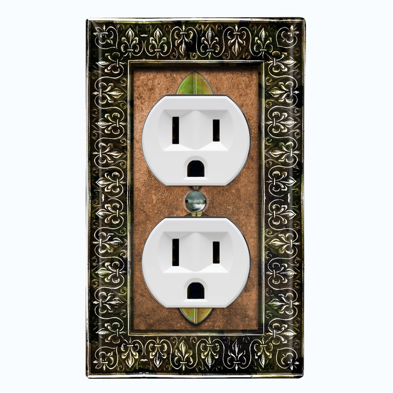 Duplex Outlet Standard Wall Plate, Auburn Brown