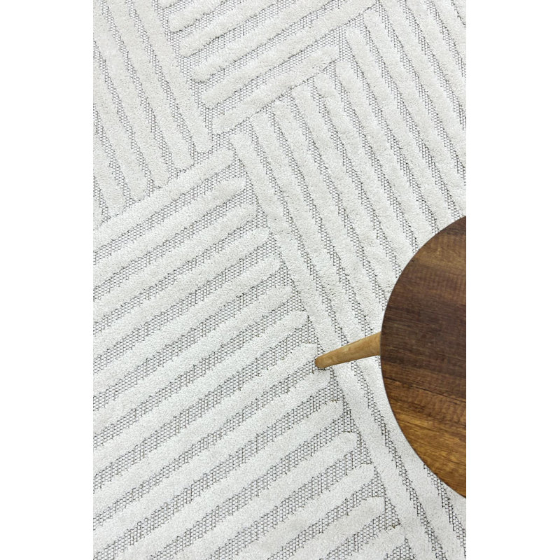 Tapis intérieur / extérieur en coton / polyester tissé à la machine Lladira, Tapis de couloir 6 pi 6 po x 21 pi 3 po