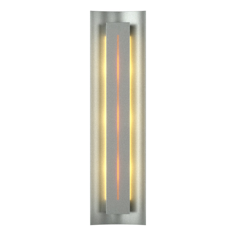 Gallery Dimmable Flush Mount Scone, Amber, Vintage Platinum, 4.3" W x 24.5" H x 3.3" D