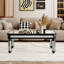Table basse en argent et noir