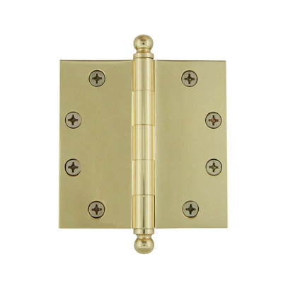4.5'' x 4.5'' Brass Butt Bearing Hinge