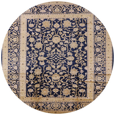Tapis beige / bleu marine Spak