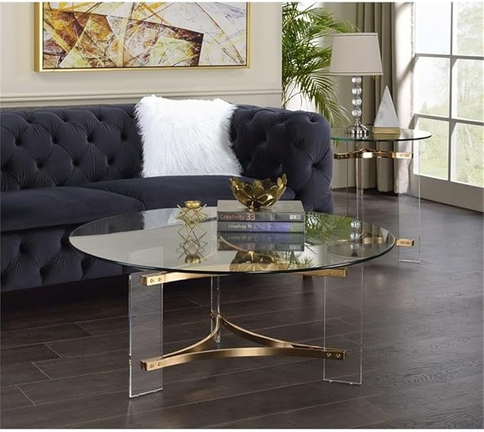  Table basse dorée contemporaine