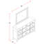 Commode 9 tiroirs avec miroir Bankhead