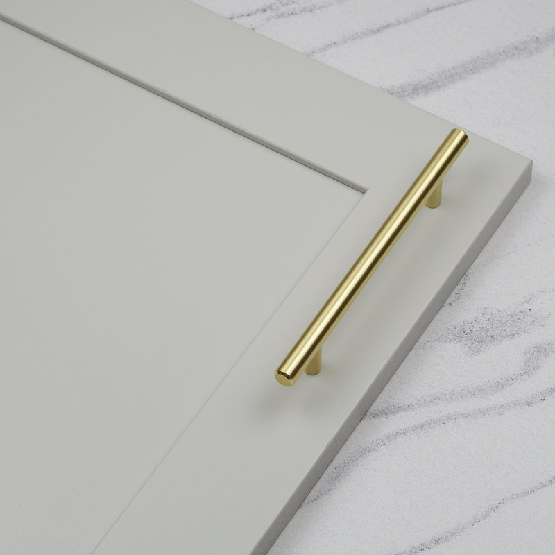 Brushed Brass T-Bar Handles, 128mm