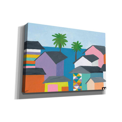 'Beachfront Property 2' by Jan Weiss, Canvas Wall Art