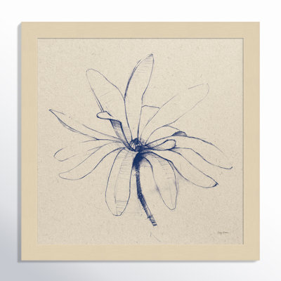 Modern Vintage Floral I Indigo by Everlean - Single Picture Frame Print