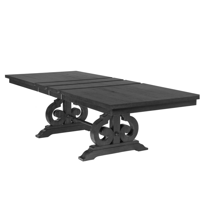 Ensemble de salle à manger extensible Hillside, 9 pièces : 1 table, 8 chaises, gris