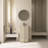 17.9'' Freestanding Textured Solid Surface Pedestal Bathroom Sink