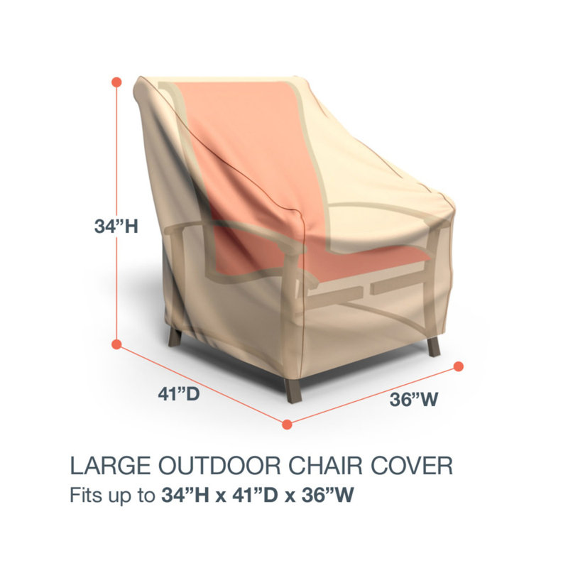 Housse pour chaise de patio Eduardo, H 34 po x l 36 po x P 41 po