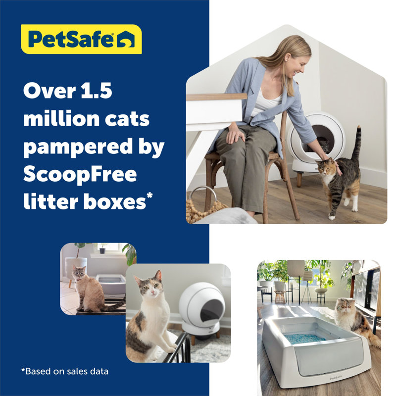PetSafe White Plastic SmartSpin Self-Cleaning Cat Litter Box