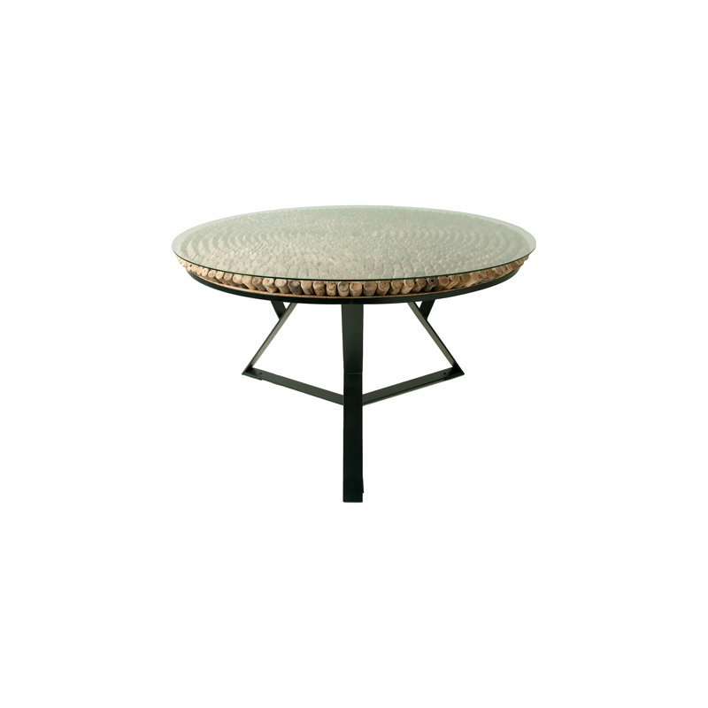 Poulsbo Round Metal Base Dining Table