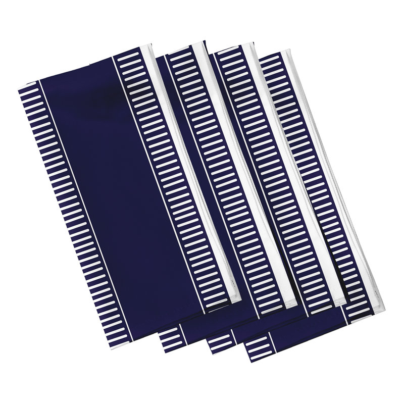 Harris Polyester Striped Square Napkin, Blue