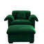 Fauteuil moelleux en velours, pour le rangement et le confort Chaise d'appoint avec coussins, rangement, lecture confortable