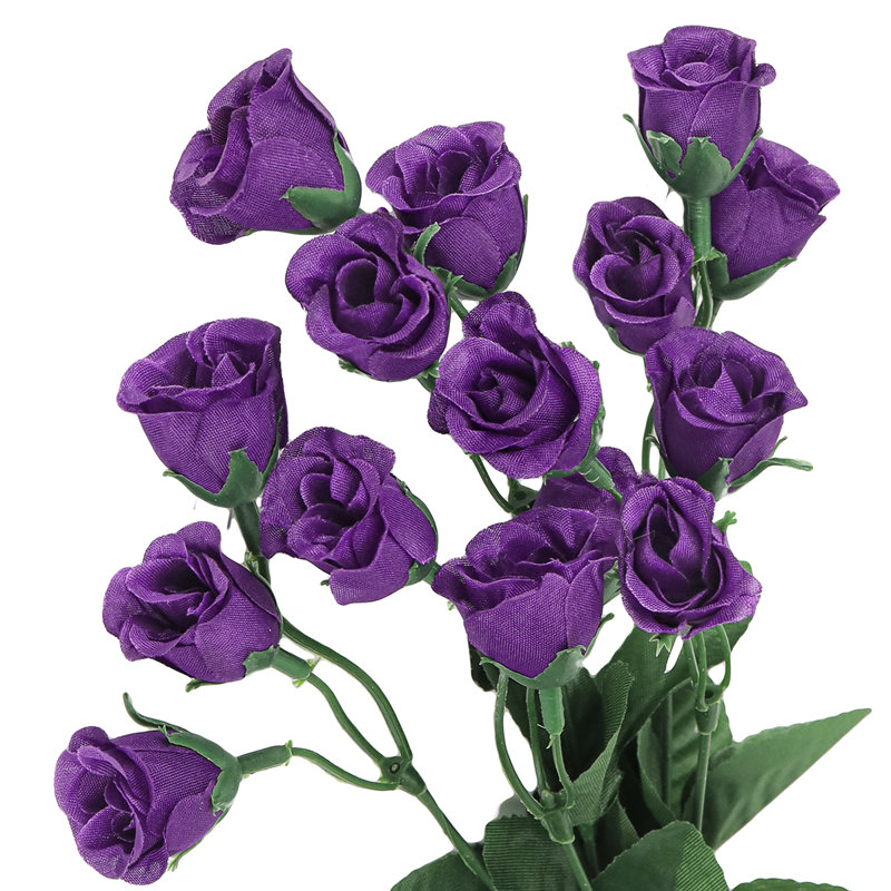 Bouquet de roses artificielles, Mauve