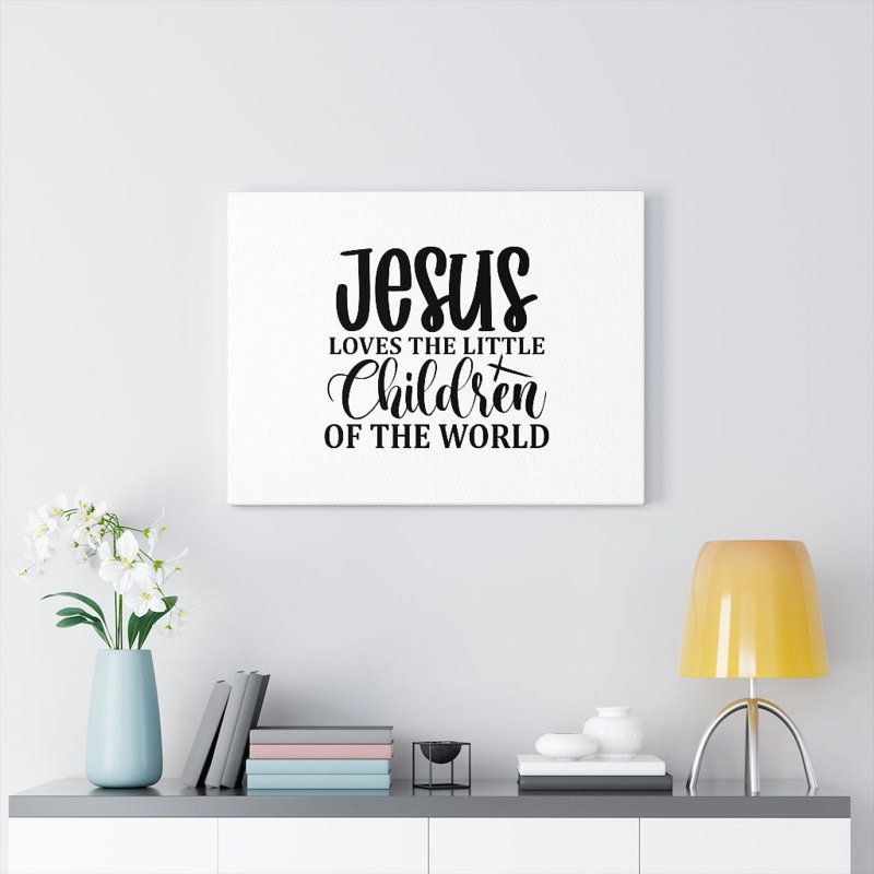 Loves The Little Children - Wrapped Canvas Print, 28cm H x 36cm W