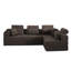 Canapé modulaire en forme de L, canapé modulaire compressé en velours côtelé de style minimaliste moderne, se déplie en un lit, une chambre à coucher, un canapé compressé confortable, conception écoénergétique (brun)-1019702048-1019702055-1019702057