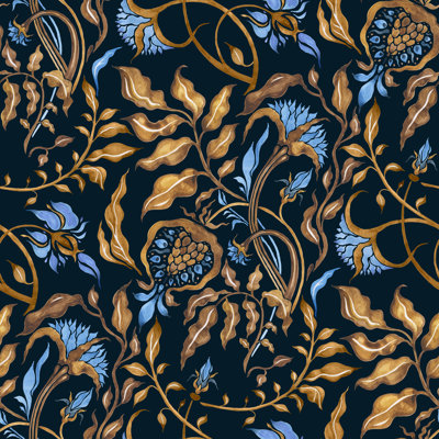 Aanyah Abstract Flowers - Wrapped Canvas Print